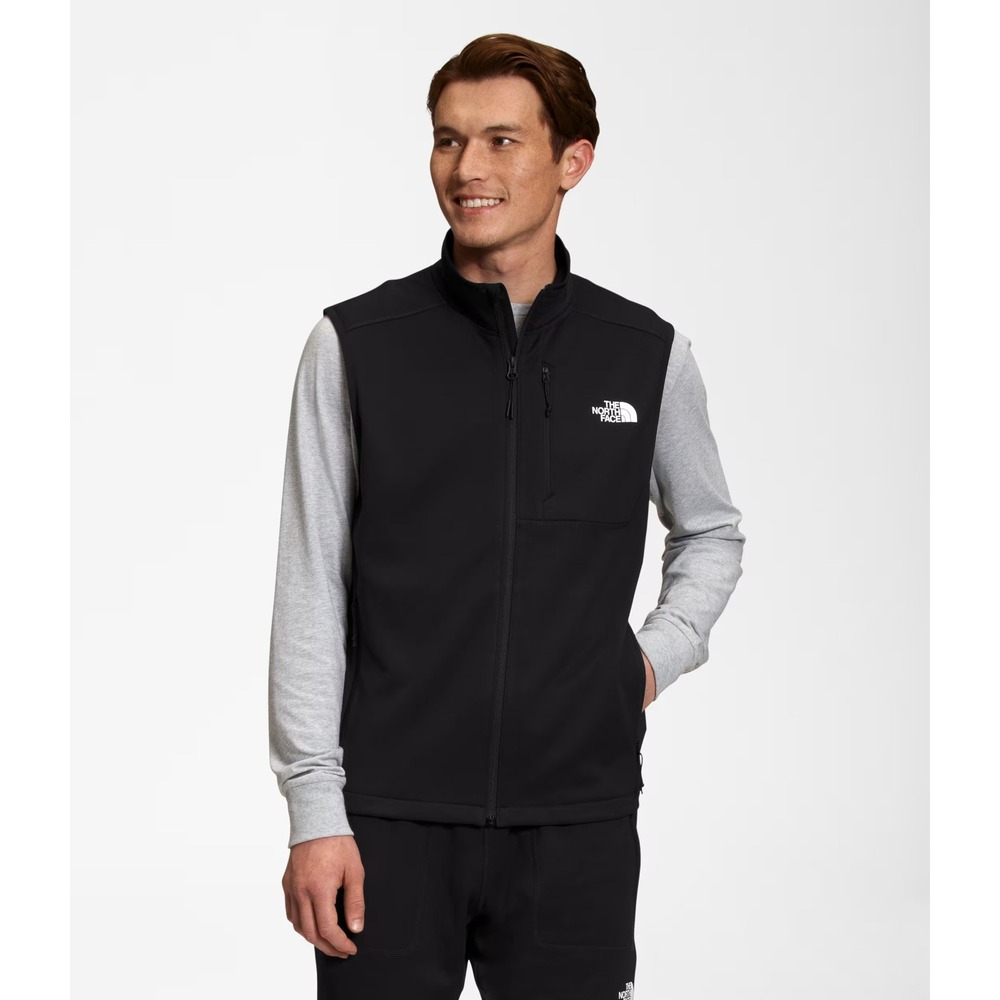 The North Face Canyonlands Vest Men's Large Black Fleece Full Zip EUC